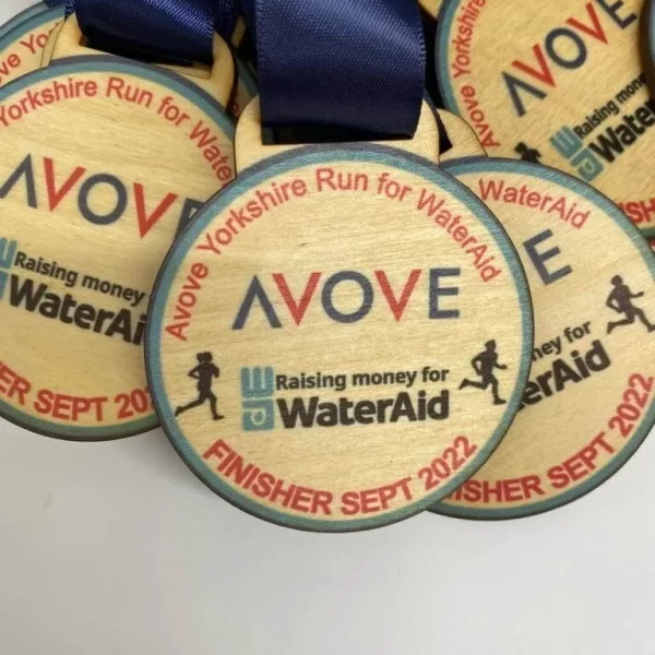 Wooden medals for the above run for water.