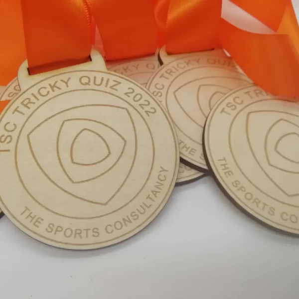 A group of Wooden Medals.