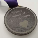 In loving memory of mum & dad medal.
