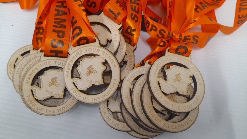 Hampshire Tour Series Wooden Cycling Medals