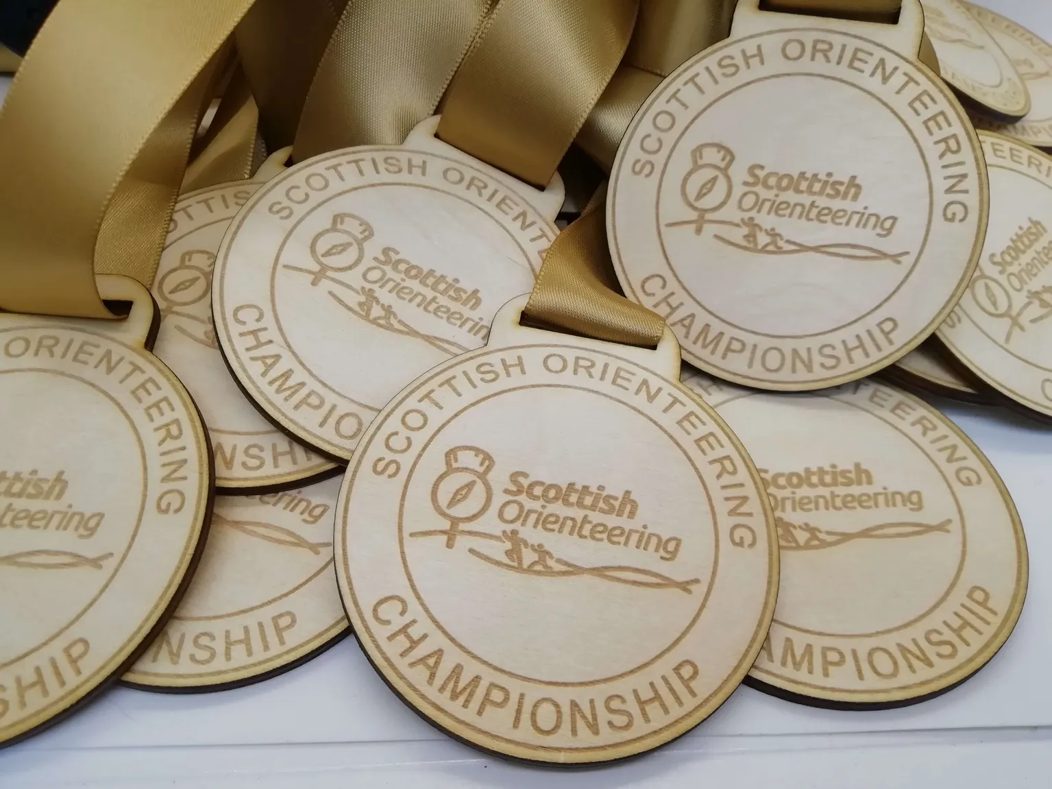 Customised medals for the Scottish Olympics.