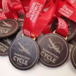 Medals for the dambusters cycle.