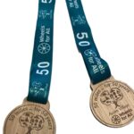 Custom wooden medal for cycling event