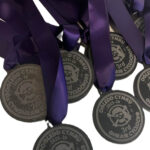 Custom slate medal for cyclocross event