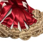 Custom wooden medal for climbing event