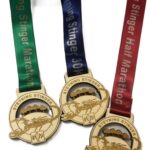 Custom wooden medal for running event