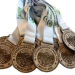 Custom wooden medal for running event